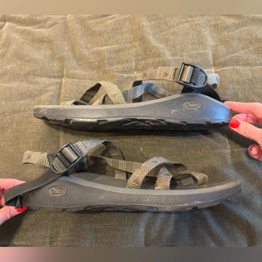 Chaco toe-strap sandals.